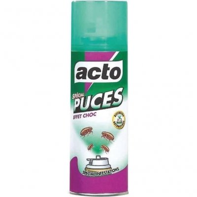 ACTO  A&Eacute;ROSOL SP&Eacute;CIAL Contre toutes les esp&egrave;ces de puces. A&eacute;rosol auto-diffusant PUCE11