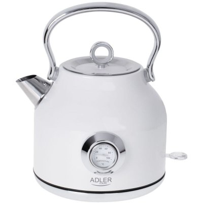 ADLER AD 1346B Bouilloire avec thermom&egrave;tre 1,7 STRIX - Puissance 1850-2200W - Coloris Blanc 