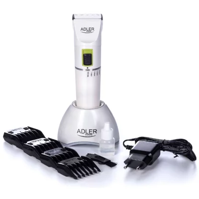 ADLER Ad 2827 sans fil batterie barbe tondeuse &agrave; cheveux blanc