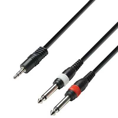 ADAM HALL  - Cable Jack 3,5 St Macho a 2 Jack 6,3 Mono Macho 6m K3ywpp0600