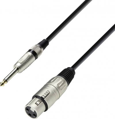 ADAM HALL  Cables 3 STAR MFP 0300 - C&acirc;ble Micro XLR femelle vers Jack 6,35 mm mono 3 m