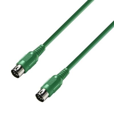ADAM HALL CABLES  3 STAR MIDI 0075 GRN - C&acirc;ble MIDI 0,75 m vert