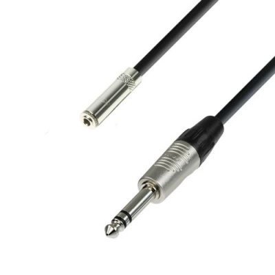 ADAM HALL  - K4BYV0300 - Rallonge Casque Mini-Jack 3,5 mm st&eacute;r&eacute;o vers Jack 6,35 mm st&eacute;r&eacute;o - 3.00 m