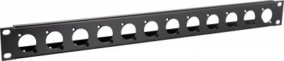 ADAM HALL  - Panneau rack en acier pour 12 XLR avec barre de liaison - 1U