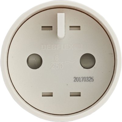 DEBFLEX Adapt Prise Universel 2P 10/16A Europe/Europe 2P 10/16A broches blanc