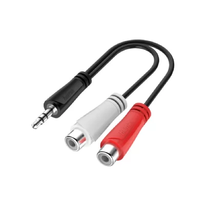 HAMA Adaptateur audio, fiche jack m&acirc;le 3,5 mm- f. Femelle rca, st&eacute;r&eacute;o