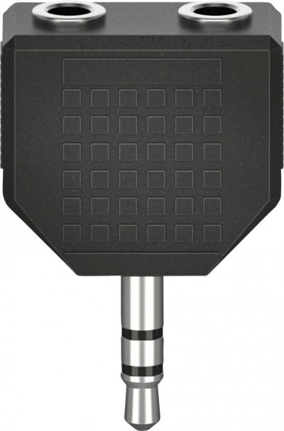 HAMA Adaptateur audio, jack m&acirc;le 3,5 mm-2 jacks st&eacute;r&eacute;o femelle 3,5m, st&eacute;r&eacute;o