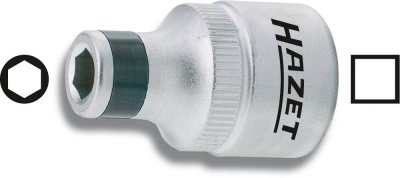 HAZET Adaptateur dembout  2250-4 Propulseur 1/2 (12.5 mm) Sortie 1/4 (6.3 mm) 35 mm