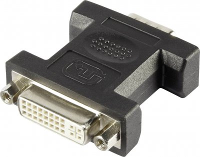 RENKFORCE Adaptateur dvi, vga 1404078 [1x dvi femelle 24+5 p&ocirc;les - 1x vga m&acirc;le] 0 m blanc vissable