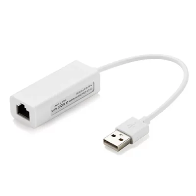 GENERIQUE Adaptateur Ethernet RJ45 Micro USB smartphone tablette tactile blanc