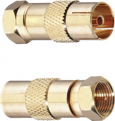 OEHLBACH Adaptateur F-connecteur, M Coaxial & W 2 Pcs. 