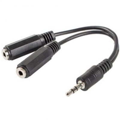 LANBERG Adaptateur jack femelle ou m&acirc;le 3.5mm  ad-0024-bk noir