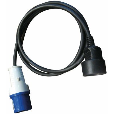  Adaptateur m&acirc;le CEE 17 - Femelle Schuko avec cordon - 200 V - 16 A