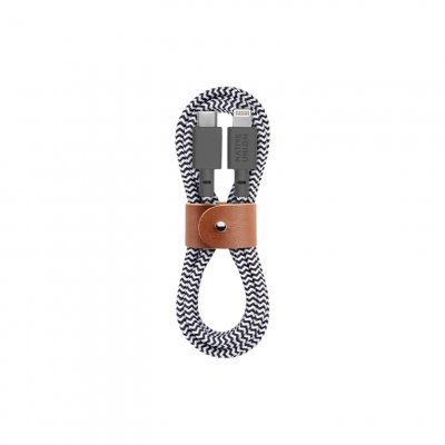 NATIVE UNION Adaptateur  Kevlar Belt USB-C vers Lightning 1.2m Z&eacute;bre