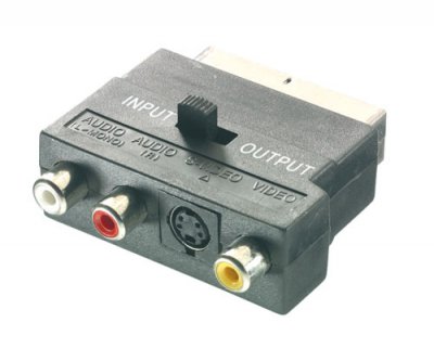FNAC Adaptateur p&eacute;ritel m&acirc;le  (in et out)/S-Vid&eacute;o-3 RCA femelle