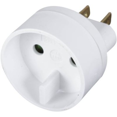 DEBFLEX Adaptateur Prise  France 2P 10/16A vers USA 15A 125V blanc