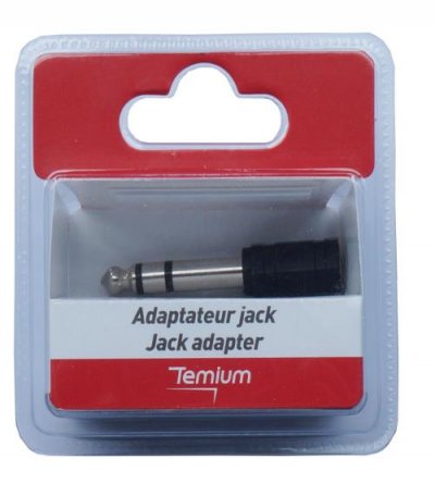 TMIU Adaptateur Temium Jack Femelle 6.35 m Noir
