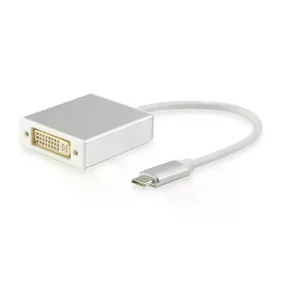 UNISEX Adaptateur USB-C M&acirc;le vers DVI-I Dual Link 24+5 Femelle