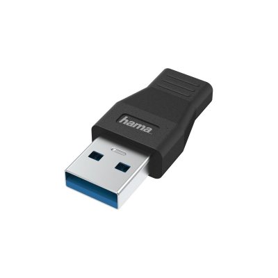 HAMA Adaptateur USB, fiche USB-A - port USB-C, USB 3.2 Gen1, 5 Gbit/s