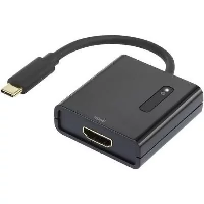 RENKFORCE Adaptateur usb, hdmi 1490964 [1x usb-c m&acirc;le - 1x hdmi femelle] 0.15 m noir contacts dor&eacute;s