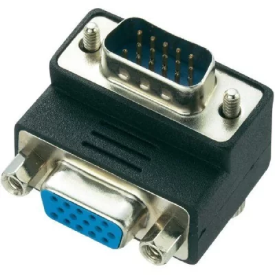 GENERIQUE Adaptateur vga [1x vga m&acirc;le - 1x vga femelle] coud&eacute; &agrave; 90&deg; 0 m noir 1420519