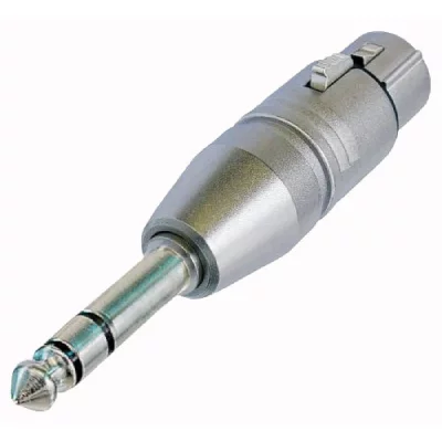 NEUTRIK Adaptateur xlr 6,35 mm, m&acirc;le - xlr 3 broches femelle argent