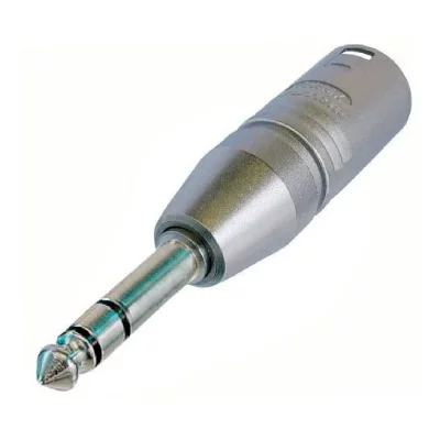 NEUTRIK Adaptateur xlr xlr 3p m&acirc;le - 6,35 mm, m&acirc;le argent
