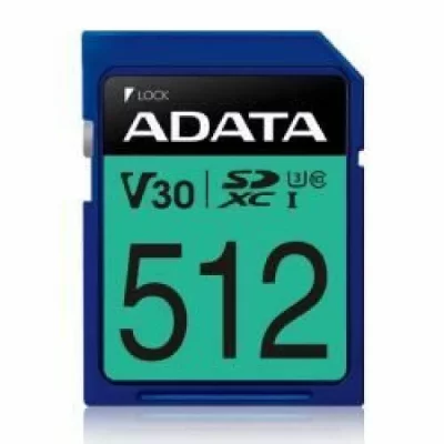 ADATA  Carte m&eacute;moire SDXC Premier Pro 512 Go UHS-I U3 Classe 10 V30