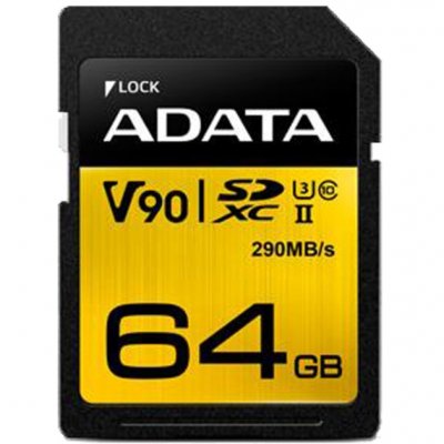 ADATA  Premier ONE 64 Go SDXC UHS-II Classe 10, Carte m&eacute;moire