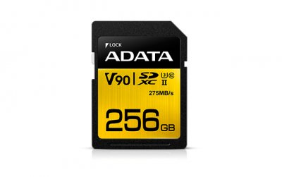 ADATA  Premier One V90 m&eacute;moire Flash 256 Go SDXC UHS-II Classe 10