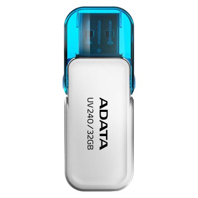ADATA  UV240, 32 Go, 2.0, Connecteur USB Type-A, Casquette, 7 g, Blanc