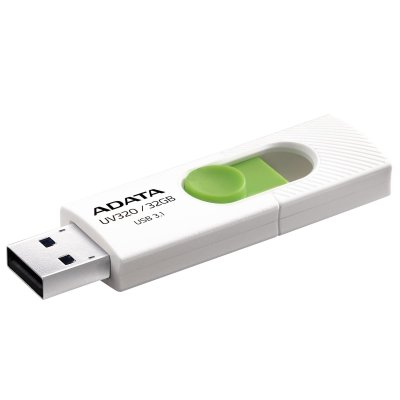 ADATA  UV320 - Cl&eacute; USB - 32 Go - USB 3.1 - Blanc/vert