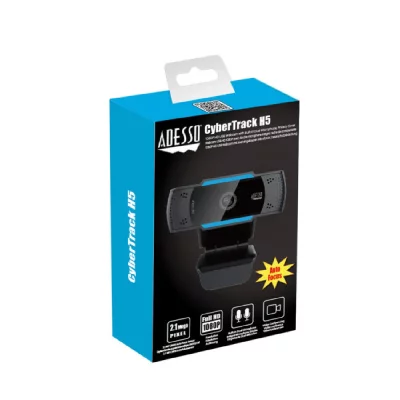 ADESSO  CyberTrack H5 webcam 2,1 MP 1920 x 1080 pixels USB 2.0 Noir, Bleu - Neuf
