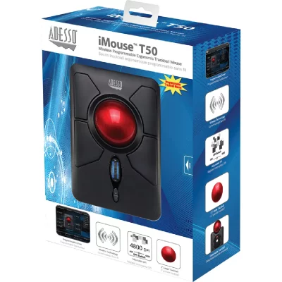 ADESSO  Souris Trackball ergonomique T50 