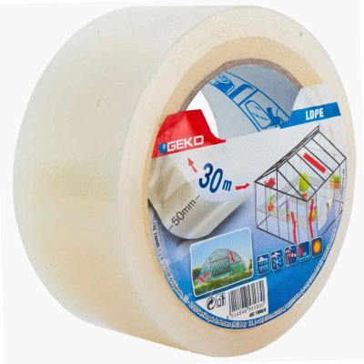 IDROWEB Adh&eacute;sif de r&eacute;paration b&acirc;ches et serres - 50 x 33 mm - transparent