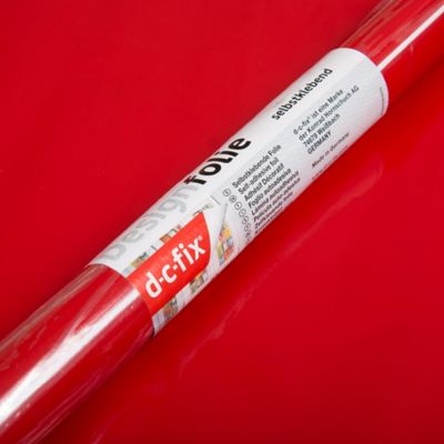 D C FIX Adh&eacute;sif d&eacute;coratif d-c-fix&reg; Uni brillant rouge 2m x 0.45m