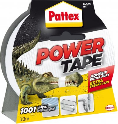PATTEX Adh&eacute;sif Super Puissant ""power Tape pouces Blanc - 50 Mm X 10 M 