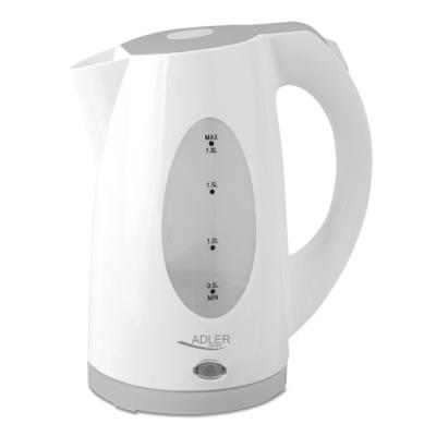 ADLER  AD 1208 bouilloire &eacute;lectrique, 2000 W, 1.8 liters, Blanc/Gris