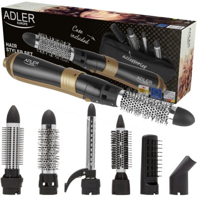 ADLER  AD 2022 Kit d'accessoires de coiffure Vapeur Noir 1200 W