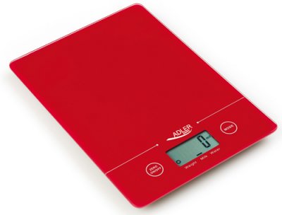 ADLER  AD 3138 r AD3138R Balance de cuisine, 5 kilograms, Rouge