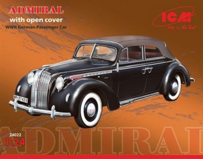  Admiral Cabriolet Soft Top - 1:24e - Icm