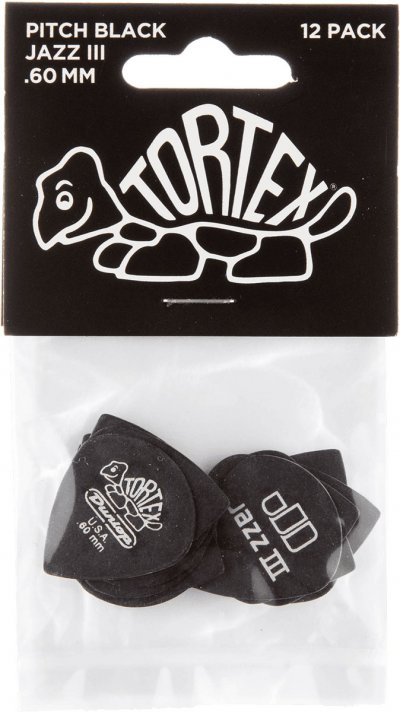 JIM DUNLOP Adu 482p60 Tortex Pitch Noir Players Pack 060 Mm Par 12