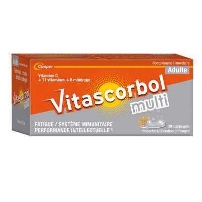 VITASCORBOL Adultes 30 Comprimes Multi 