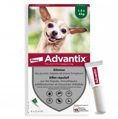 ADVANTIX  1.5/4Kg Tres Petit Chien 6 Pipettes 9961
