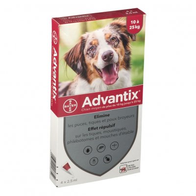 ADVANTIX  Chien moyen de 10 kg - 25 kg