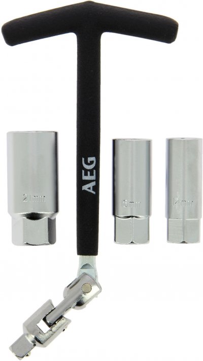 AEG  005000 Cl&eacute; &agrave; Bougie 3 Douilles, 14-16-21 mm