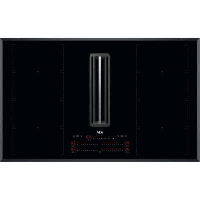 AEG  Cce84779fb Noir Int&eacute;gr&eacute; 83 Cm Plaque Avec Zone &Agrave; Induction 4 Zone(s) Hotte Int&eacute;gr&eacute;e