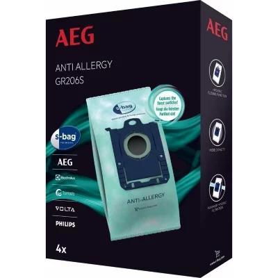 AEG  GR206s S-Bag Sacs anti-allergiques 4 pi&egrave;ces