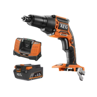 AEG  - Pack 18V - Visseuse plaquiste Brushless - Batterie 4.0 Ah - Chargeur