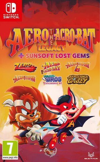 JUST FOR GAMES Aero The Acro-Bat Legacy + Sunsoft Lost Gems Nintendo Switch - Neuf